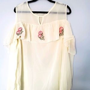 Cute cold shoulder peasant blouse tunic